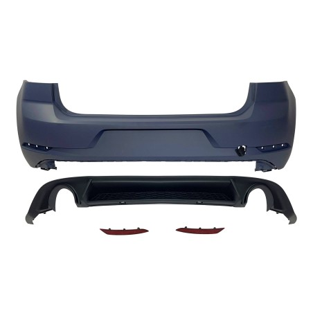 Rear Bumper Volkswagen Golf 7 Look 7.5 GTI 2 Exhausts ABS