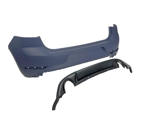 Paraurti Posteriore Volkswagen Golf 7 Look 7.5 GTI 2 Scarico ABS