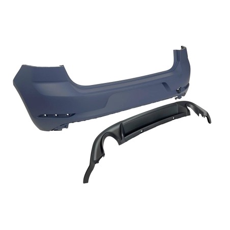 Paraurti Posteriore Volkswagen Golf 7 Look 7.5 GTI 2 Scarico ABS