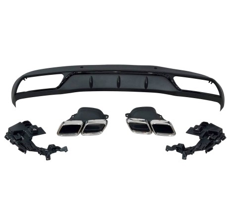Diffusore Posteriore Mercedes W205 2014-2018 4P / SW Look C63 ABS
