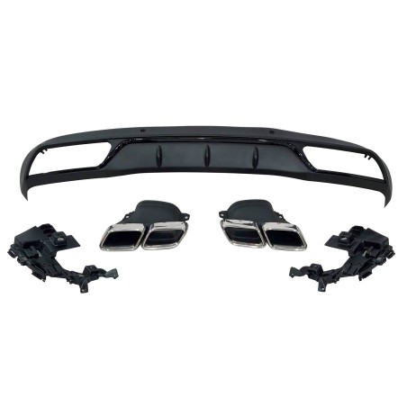 Diffusore Posteriore Mercedes W205 2014-2018 4P / SW Look C63 ABS