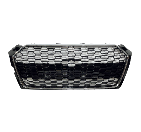 Front Grill A5 18-20 Look RS5 Chrome Glossy Black Camera