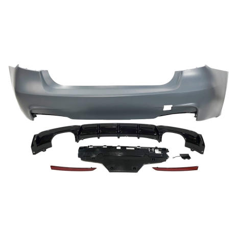 Rear Bumper BMW F30 Look M Performance 2 Exhaust Double Rear tips