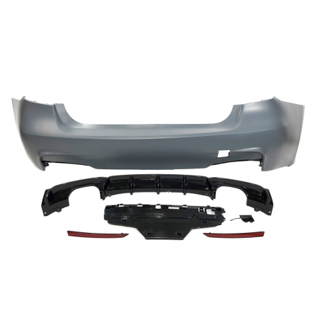Rear Bumper BMW F30 Look M Performance 2 Exhaust Double Rear tips