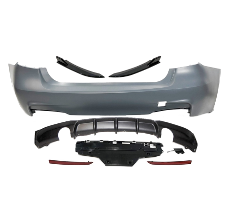 Paraurti Posteriore BMW F30 Look M Performance 2 Uscite doppio Flap posteriori