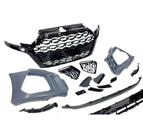 Front Bumper Audi A3 3 Doors / Sportback 2017-2019 Look RS3 21