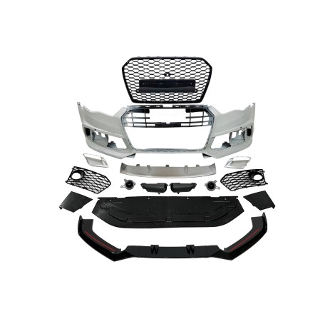 Front Bumper Audi A6 2015-2018 C7 Look RS6 Front spoiler Camera