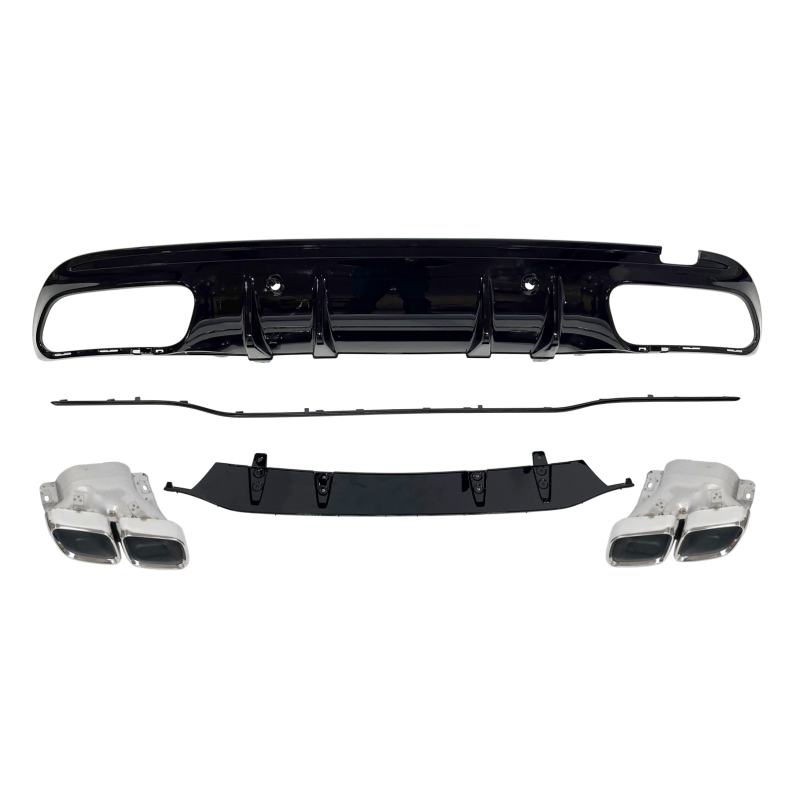 Rear Diffuser Mercedes W205 2019 4D / SW Look C63 ABS