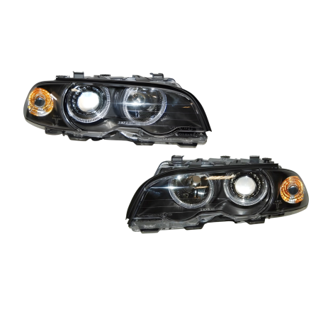 Fari Anteriore Angel Eyes BMW E46 '98 2P. Black