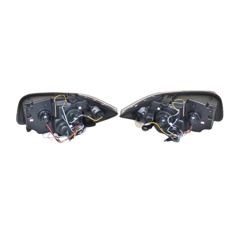 Set Of Headlamps Day Light BMW E87 2007-2011 Black & Blinker Led