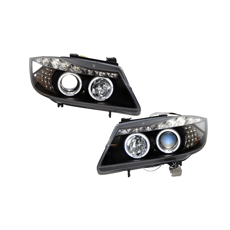 Phare Avant Lumière De Jour BMW E90 05-08 Noir Led Intermittent