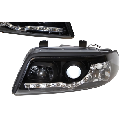 Faros Delanteros Luz De Dia Audi A4 '99-01 Black