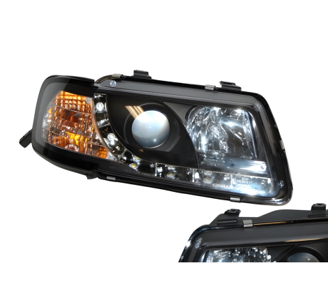 Set Of Headlamps Day Light Audi A3 96-02, Model II, Black
