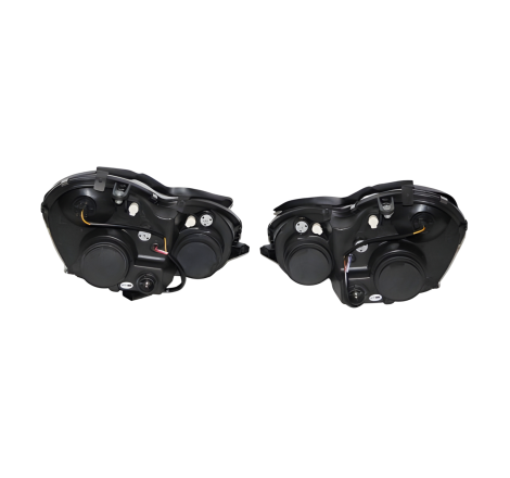 Set Of Headlamps Angel Eyes Mercedes W203 2001-2007 Black