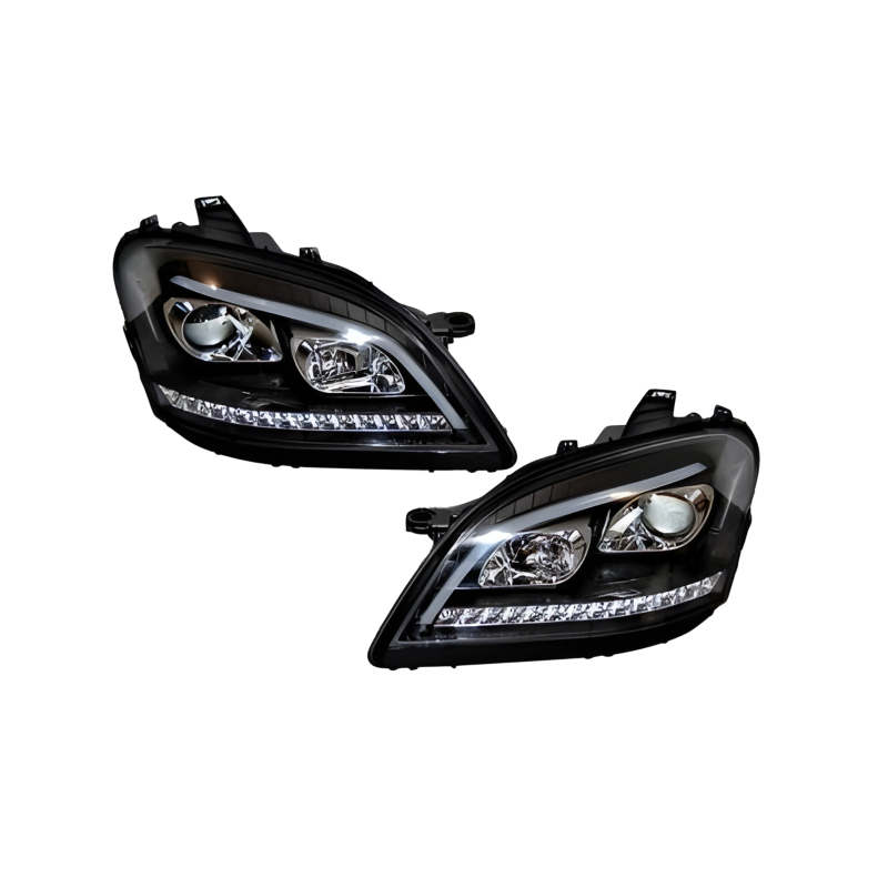 Phare Avant Lumière De Jour Mercedes W164 05-08 Noir Led clignotant séquentiel