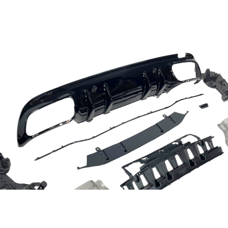 Difusor Trasero Mercedes W205 2019 4P / SW Look C63 Black