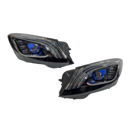 Faros Delanteros Mercedes W222 Look Facelift Black