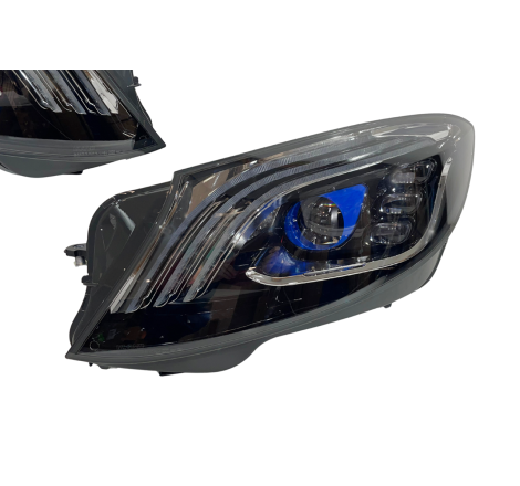 Faros Delanteros Mercedes W222 Look Facelift Black