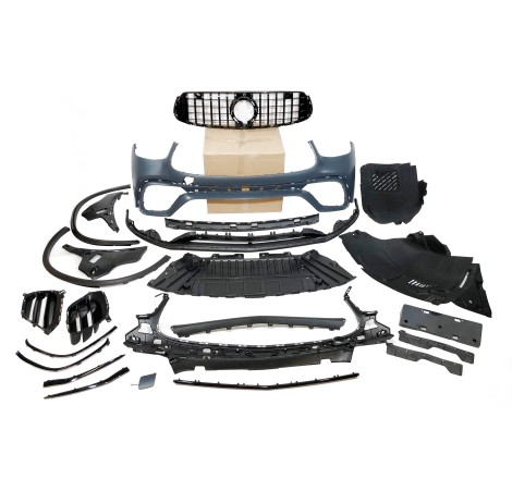 Front Bumper Mercedes X253 / C253 GLC 2020-2022 look AMG GLC63 Black