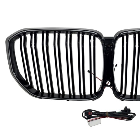 Calandre BMW G05 X5 LED Noir Brillant