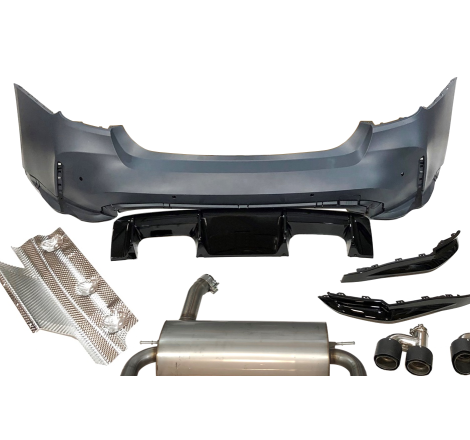 Pare-Choc Arrière BMW F30 Look G80, Echappement