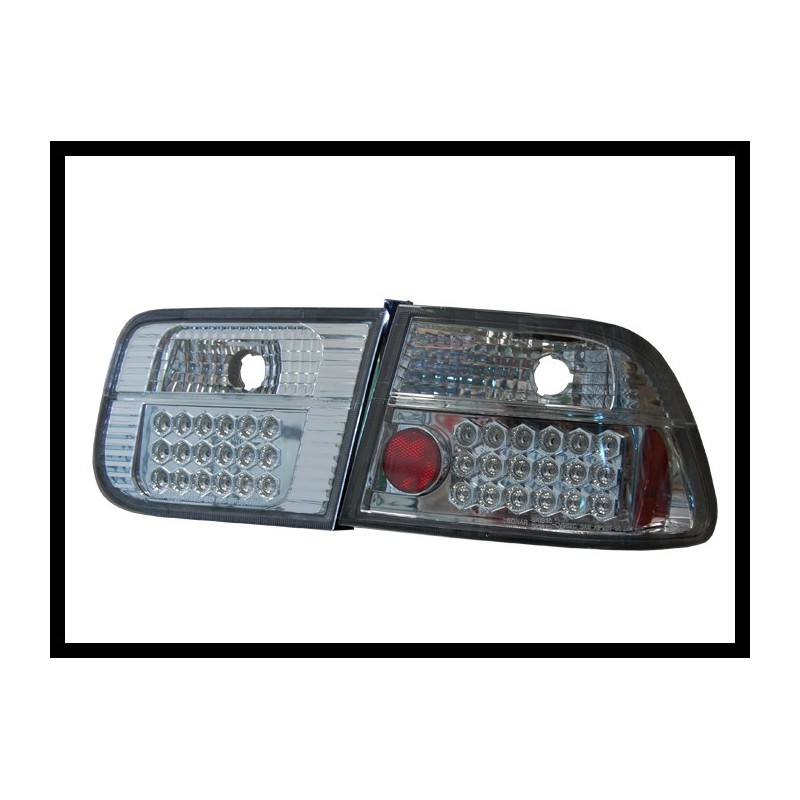 Set Of Rear Tail Lights Honda Civic 1996 Coupe Led Black