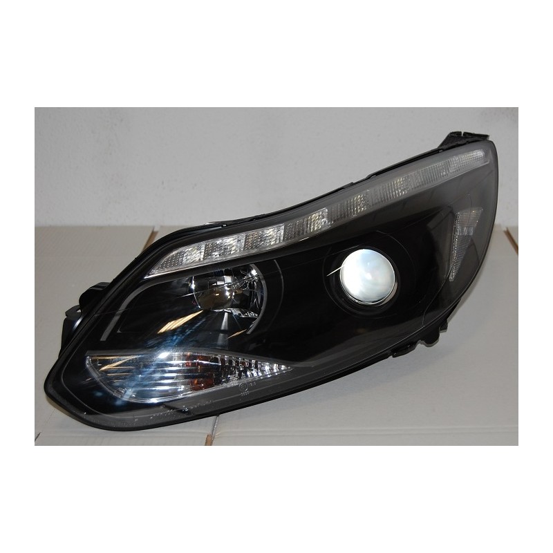 Set Of Headlamps Day Light Ford Focus 2011-2014, Blinker Led, Black