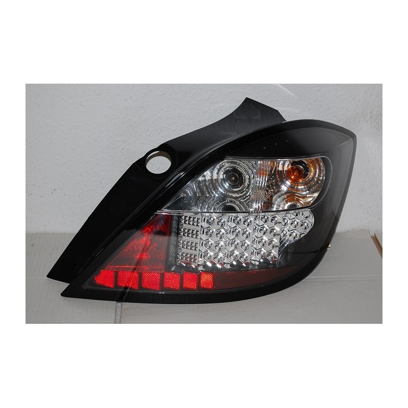 Set Of Rear Tail Lights Opel Astra H 2004-2008 5-Door Led Black