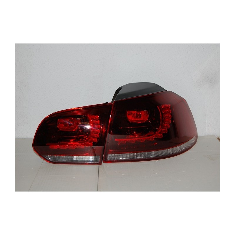 Set Of Rear Tail Lights Cardna Volkswagen Golf 6 Look R32 Led Red Lightbar