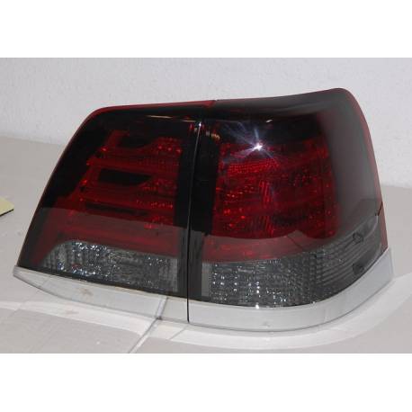 Set Of Rear Tail Lights Toyota Land Cruiser Fj200 08 Red Smoked