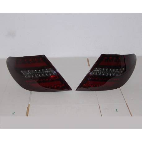 Set Of Rear Tail Lights Cardna Mercedes W204 2007-2010 Lightbar Red Smoked