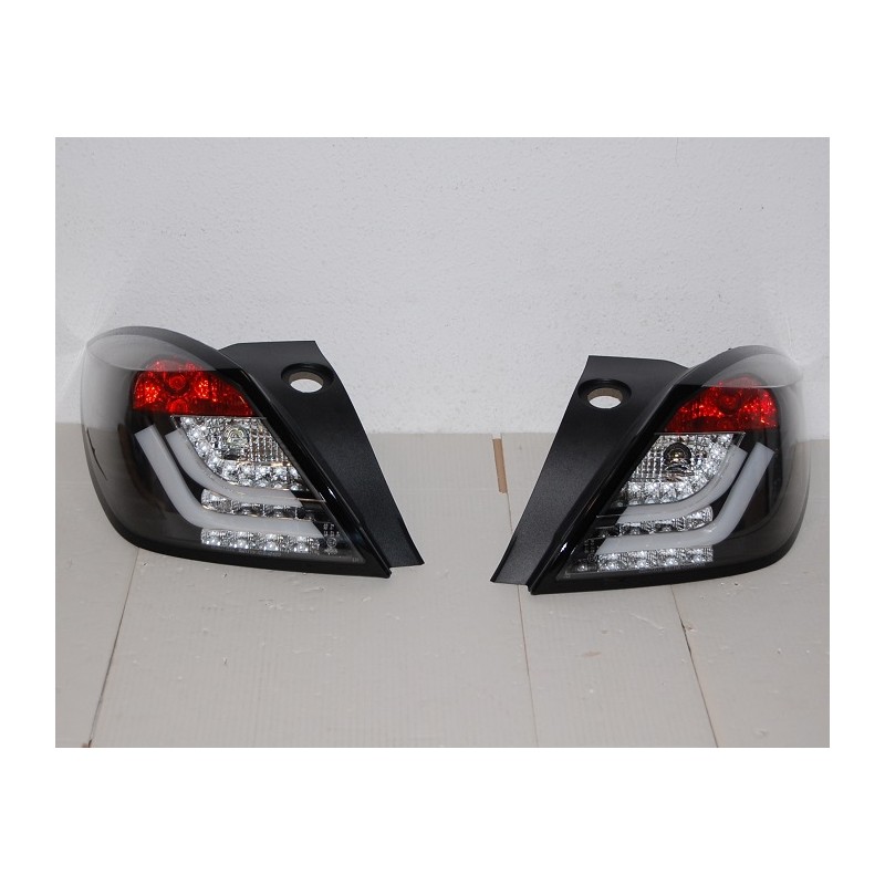 Set Of Rear Tail Lights Cardna Opel Astra H 2004-2008 3 Door Led Black Flashing Led