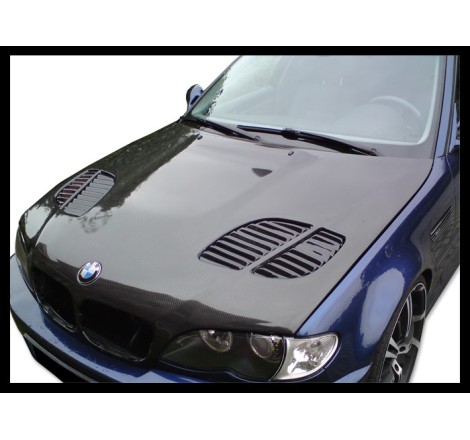 Capot Carbone BMW E46 '02-06 4P. Look M3 GTR C/T