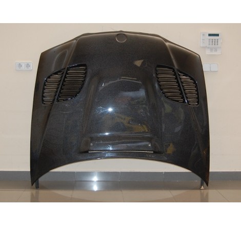 Capot Carbone BMW E46 '02-06 4P. Look M3 GTR C/T