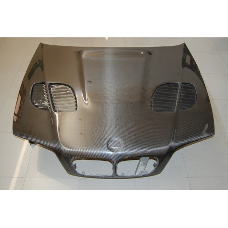 Capot Carbone BMW E46 '02-06 4P. Look M3 GTR C/T