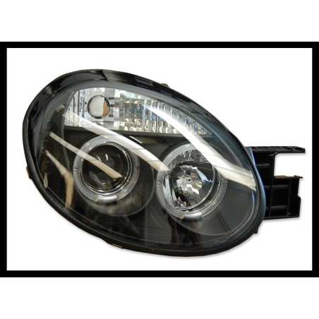Set Of Headlamps Angel Eyes Chrysler Neon 2005, 3 Doors, Black