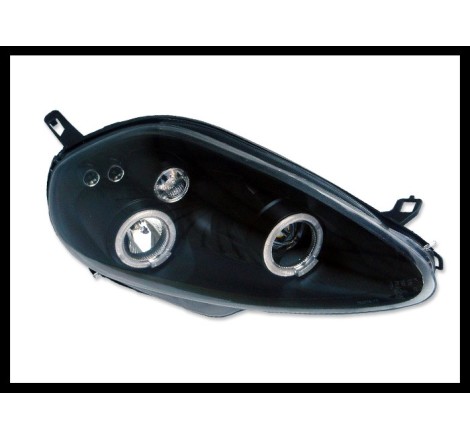 Fanali Anteriori Angel Eyes Fiat Grande Punto '05-07 Black.