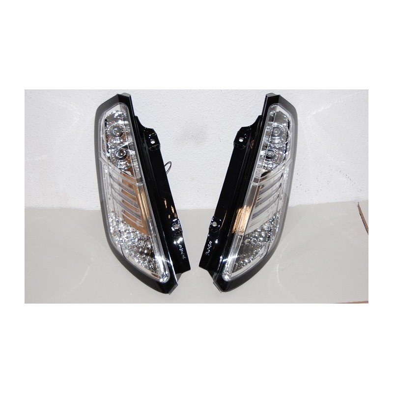 Set Of Rear Tail Lights Fiat Punto 2005 Led Chromed