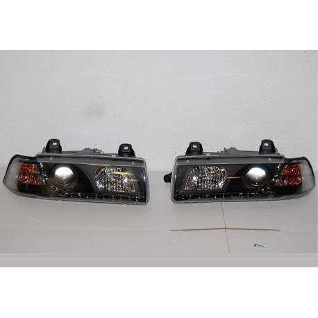 Set Of Headlamps Day Light BMW E36 1992-1998, 4 Doors, Black