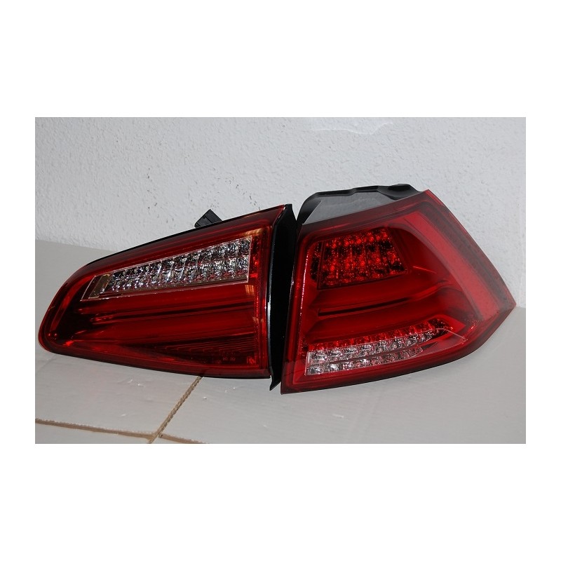 Set Of Rear Tail Lights Volkswagen Golf 7 2013 Led Red Cardna