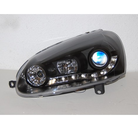 Faros Delanteros Luz De Dia Volkswagen Golf 5 Black