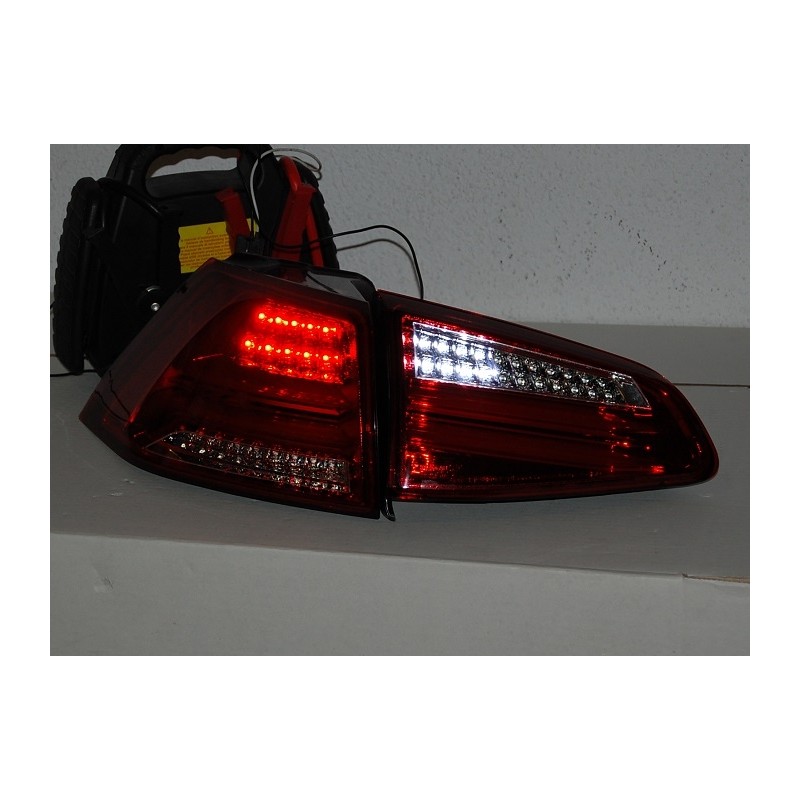 Set Of Rear Tail Lights Volkswagen Golf 7 2013 Led Red Cardna