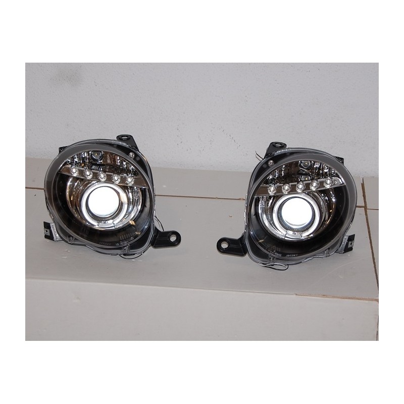 FAROS DELANTEROS FIAT 500 LUZ DIA BLACK