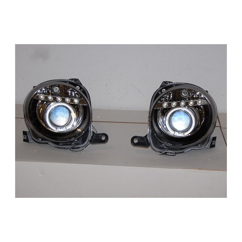 FAROS DELANTEROS FIAT 500 LUZ DIA BLACK