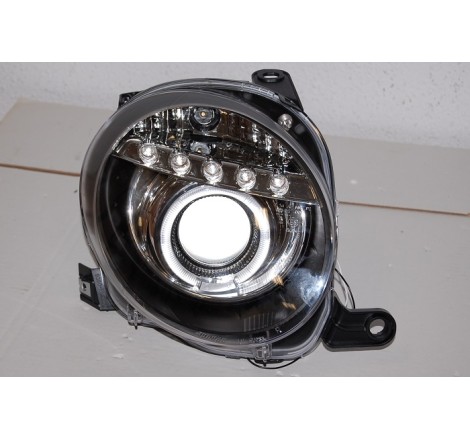 FAROS DELANTEROS FIAT 500 LUZ DIA BLACK