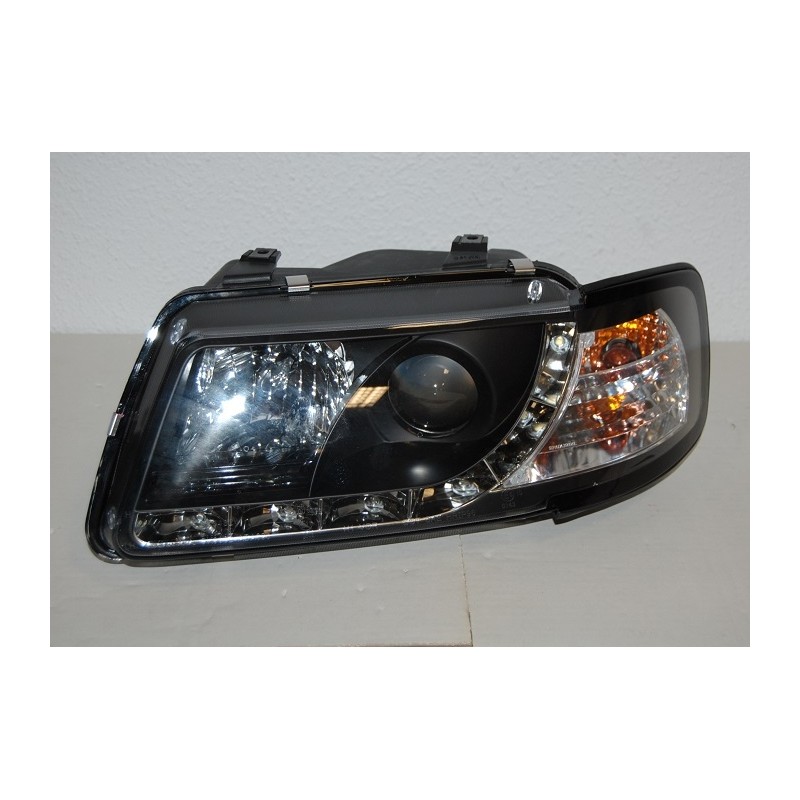 Faros Delanteros Luz De Dia Audi A3 '96-02 Mod.II Black