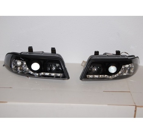 Faros Delanteros Luz De Dia Audi A4 '99-01 Black