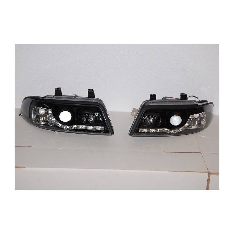 Faros Delanteros Luz De Dia Audi A4 '99-01 Black