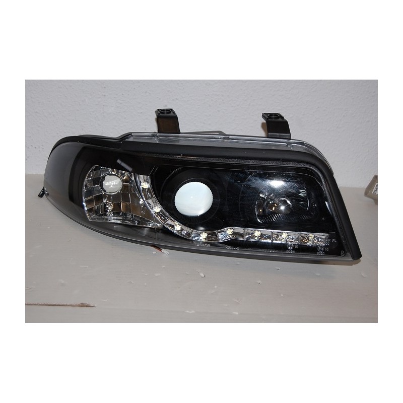 Faros Delanteros Luz De Dia Audi A4 '99-01 Black