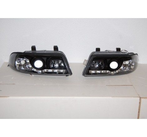 Faros Delanteros Luz De Dia Audi A4 '99-01 Black